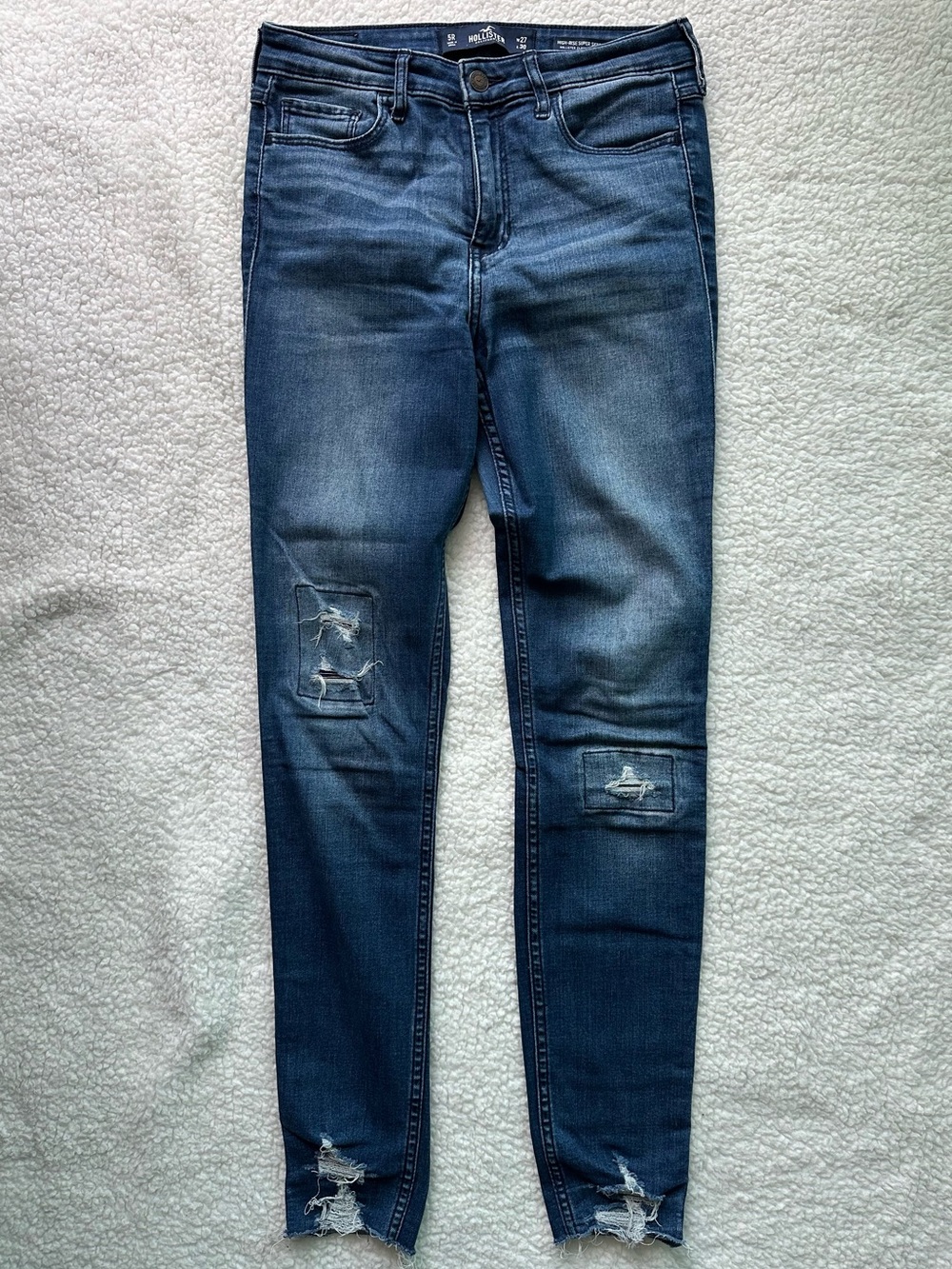 Hollister Women’s High-Rise Super Skinny Stretch Jeans - Dark Blue